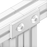 41-115-0 MODULAR SOLUTIONS TIE PLATE 45MM X 90MM CREATES RIGHT ANGLE, HARDWARE NOT INCLUDED